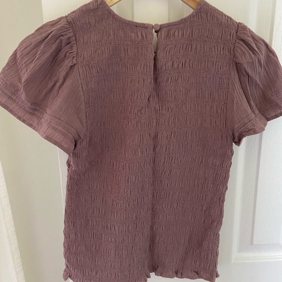 Madewell Lucie Flutter-Sleeve Smocked Bodice Top - Picture 6 of 6